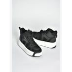 V973019102 Siyah/Beyaz Süet Kalın Tabanlı Kadın Spor Ayakkabı Sneakers