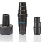 VACEXT Evrensel Vakum Hortumu Adaptör Kiti Redüktör Eklentisi Seti Dönüştürücü 1 1/2" ila 1 1/4" arası 1 3/8" ila 1 1/4" Toz Hortumu Bağlantı Noktası Adaptörü