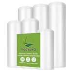 VacYaYa 6 folyo rulosu, 15 cm x 6 m (1) ve 20 cm x 6 m (3) ve 28 cm x 6 m (2) vakumlu rulo, BPA içermeyen vakumlu torba, Sous Vide torba folyosu, vakumlama ve folyo kaynak cihazları için uygundur