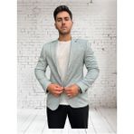 Vad Açık Gri Dokulu Erkek Blazer Spor Ceket 1412 - Yeşil - 50 / 6