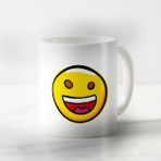 Vadi Burada Sevgiliye Özel Yıldız Mutlu Emoji Harika Kupa Tasarımı - 1 Adet - 299 ml - Beyaz