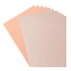 Vaessen Creative Florence Cardstock (216 g/m²) ve parlak kağıt (250 g/m²), şampanya, DIN A4, 10 adet, koleksiyon defteri, kart yapımı, delme ve diğer kağıt el işleri için