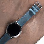 Vagave Deri Saat Kordonu 20MM 22MM 24MM Fossil Diesel Lacoste Casio Armani Tissot Nacar Klasik Saat Kordonu Deri Kayış Mavi - 20 mm