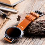 Vagave Hakiki Deri Kordon 20MM 22MM 24MM Fossil Diesel Lacoste Casio Armani Tissot Nacar Klasik Saat Kordonu Gerçek Deri Kayış - 24 mm - Taba