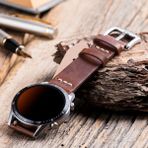 Vagave Hakiki Deri Kordon Kahverengi 20MM 22MM 24MM Fossil Diesel Lacoste Casio Armani Tissot Nacar Klasik Saat Kordonu Deri Kayış - 20 mm