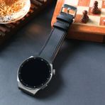Vagave Hakiki Deri Kordon Siyah ( 24MM ) Fossil Omega Nacar Seiko Tudor Citizen Lacoste Casio Calvin Klein Armani Tissot Klasik Saat Kordonu Deri Kayış - 24mm Kordon