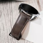Vagave Hakiki Deri Saat Kordonu 20MM 22MM 24MM Fossil Diesel Lacoste Casio Armani Tissot Nacar Klasik Saat Kordonu Deri Kayış Gri Deri Kordon - 20 mm