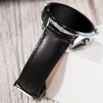 Vagave Hakiki Deri Saat Kordonu 22mm Siyah Seiko Citizen Fossil Nacar Polo Tissot Diesel Lacoste Casio Armani Klasik Saat Kordonu Siyah Deri Kayış - 22 mm