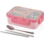 vagon çelik beslenme kutusu lunch box paslanmaz 620 ml pembe xc-7097 - Yok
