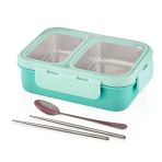 Vagon Çelik Beslenme Kutusu Lunch Box Paslanmaz 700 Ml Mavi Xc-7096