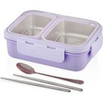 vagon çelik beslenme kutusu lunch box paslanmaz 700 ml mor xc-7096 - Yok