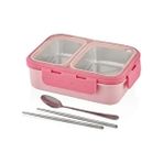 Vagon Çelik Beslenme Kutusu Lunch Box Paslanmaz 700 Ml Xc-7096 (Karışık Renk 1 Adet) - Çok Renkli