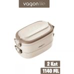 Vagon Lıfe Lunch Box 1140 Ml Bl10403-2S-Krem