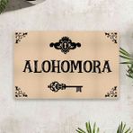 Vagonik Alohomora Dijital Baskılı 50X70CM Dekoratif Çok Amaçlı Iç ve Dış Kapı Paspası - 50 x 70 cm - Bej