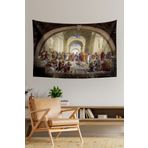 Vagonik Atina Okulu Raffaello Sanzio Tablosu Duvar Örtüsü Halısı 70x100, 100x140, 140x200