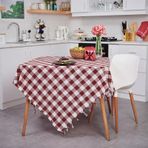 Vagonik Cok Amacli Sofra Bezi Piknik Ortusu & Masa Ortusu Bordo Ekose Potikare 140X140 Cm