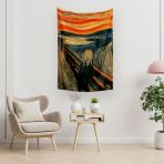 Vagonik Edvard Munch Çığlık Duvar Örtüsü Halısı 140 X 100 Cm-70x100 Cm