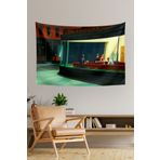 Vagonik Edward Hopper Nighthawks Gece Kuşları Duvar Örtüsü Halısı