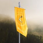 Vagonik game Of Thrones Baratheon Hanedanlığı Flama Bayrak - Açık Sarı - 50x100 cm