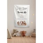 Vagonik Kişiye Özel Safari Temalı Doğum Günü Happy Birthday Duvar Örtüsü Duvar Halısı Model 25 - 140 x 200 cm - Bej