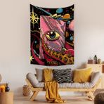 Vagonik Kozmik Göz Psychedelic Duvar Örtüsü Halısı - 140 x 200 cm