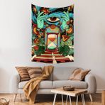 Vagonik Kozmik Göz Psychedelic Duvar Örtüsü Halısı - 70 x 100 cm