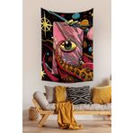 Vagonik Kozmik Göz Psychedelic Duvar Örtüsü Halısı 70x100, 100x140, 140x200