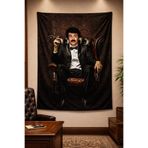Vagonik Müslüm Baba Duvar Örtüsü Halısı Kaliteli Kumaş 70x100