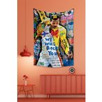 Vagonik Pop Art Queen Freddie Mercury Grafiti Duvar Örtüsü Halısı