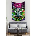 Vagonik Rick and Morty Kozmik Psychedelic Duvar Örtüsü Halısı
