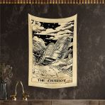 Vagonik Tarot Kartı The Chariot Duvar Örtüsü Halısı 140x100 Cm-70x100 Cm