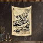 Vagonik Tarot Kartı The Fool Duvar Örtüsü Halısı - 70 x 100 cm