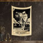 Vagonik Tarot Kartı The Hermit Duvar Örtüsü Halısı - 100 x 140 cm