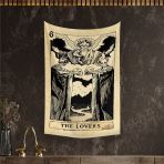 Vagonik Tarot Kartı The Lovers Duvar Örtüsü Halısı 140x100 Cm-70x100 Cm