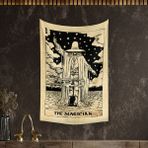 Vagonik Tarot Kartı The Magician Duvar Örtüsü Halısı - 40 x 65 cm