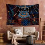 Vagonik Tibet Etnik Desen Budist Thangka ve Mandala Bohem Duvar Örtüsü Halısı - 70 x 100 cm