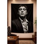 Vagonik Tony Montana Scarface Duvar Örtüsü Halısı