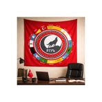 Vagonik TÜRK DEVLETLERİ DUVAR ÖRTÜSÜ WALL TAPESTRY KALİTELİ KUMAŞ
