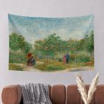 Vagonik Van Gogh Çiftler Bahçesi Duvar Örtüsü Halısı 140 X 100 Cm-70x100 Cm