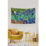 Vagonik Van Gogh Iris Süsen Çiçeği Duvar Örtüsü Halısı