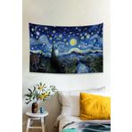 Vagonik Vincent Van Gogh Yıldızlı Gece Duvar Örtüsü Duvar Halısı Tapestry