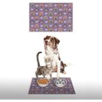 Vagonik Water Food Gökkuşağı Eflatun 35x50 cm Lila Kedi Köpek İç ve Dış Kapı Mama Paspası