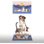 Vagonik Water Food Manzara Desenli 35x50 cm Kedi Köpek İç ve Dış Kapı Mama Paspası