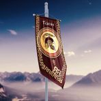 Vagonik Yüzüklerin Efendisi Güç Yüzükleri Turin Krallığı Flama Bayrak 50 x 100 cm - Kırmızı