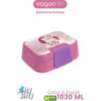 Vagonlife 1030 ML Tek Kat 4 Bölme Çocuk Beslenme Kutusu Çatal / Kaşık -FFB1262