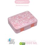 Vagonlife 1300 ml Tek Kat Sızdırmaz,karışmaz 4 Bölmeli Çocuk Beslenme Kutusu -FFB091-1300 - Pembe