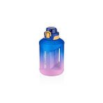 Vagonlife 1600ml Çift Renk Taşıma Askılı Ve Kulplu Motivasyon Su Matarası Mavi-mor