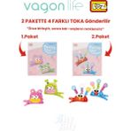 Vagonlife 4'lü Saç Toka Seti Önce Birleştir,sonra Tak (2 Paket 4 Adet Gönderilir) Yapı Toka Seti Ff - 7101-7104