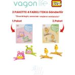 Vagonlife 4'lü Saç Toka Seti Önce Birleştir,sonra Tak (2 Paket 4 Adet Gönderilir) Yapı Toka Seti Ff - 7101-7110