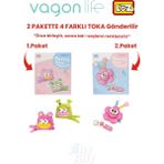 Vagonlife 4'lü Saç Toka Seti Önce Birleştir,sonra Tak (2 Paket 4 Adet Gönderilir) Yapı Toka Seti Ff - 7101-7113